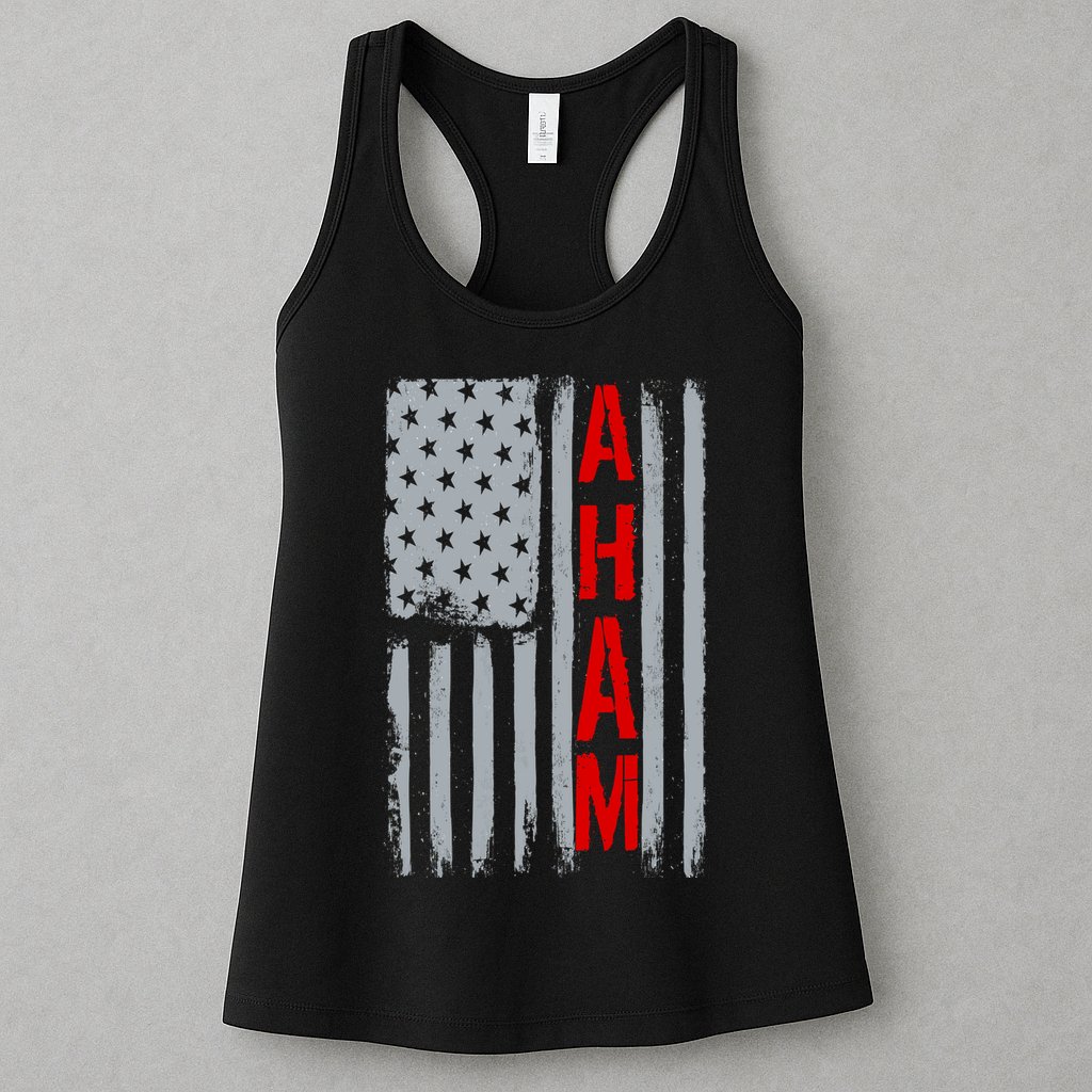 A. Ham Hamilton USA Vintage Flag Womens Tank Top