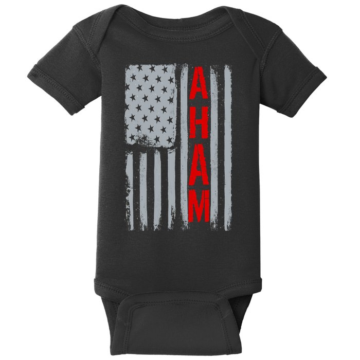 A. Ham Hamilton USA Vintage Flag Baby Bodysuit