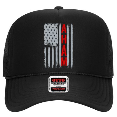 A. Ham Hamilton USA Vintage Flag Trucker Hat