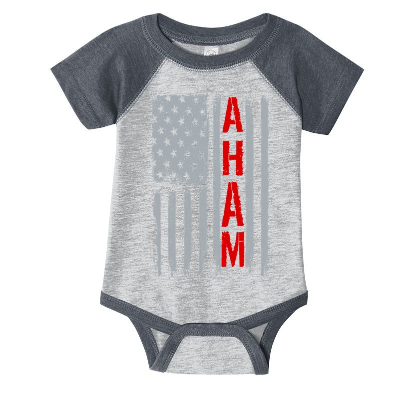 A. Ham Hamilton USA Vintage Flag Infant Baby Jersey Bodysuit