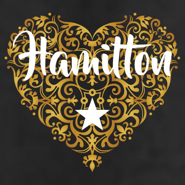 A. Hamilton Golden Heart 7 Panel Mesh Trucker Snapback Hat