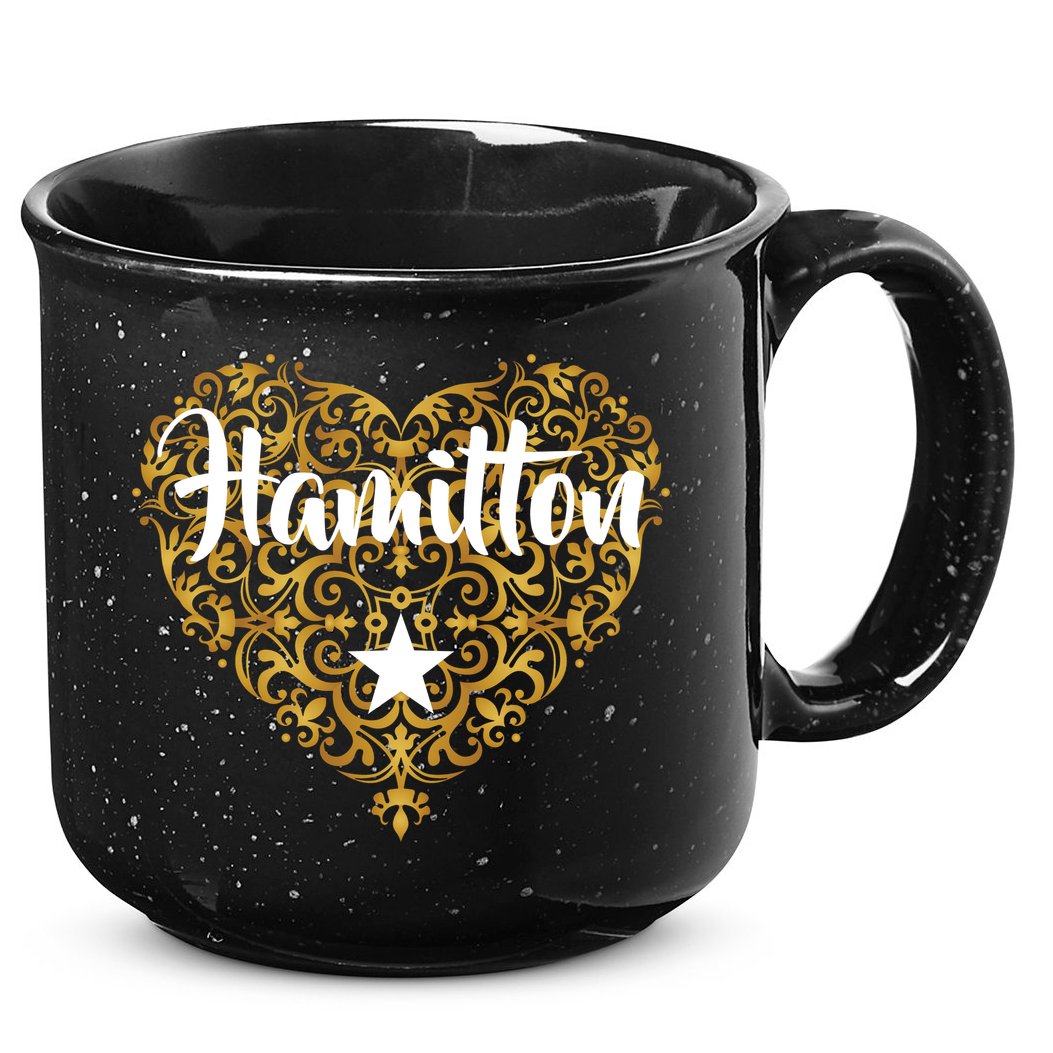 A. Hamilton Golden Heart 15oz Campfire Ceramic Mug