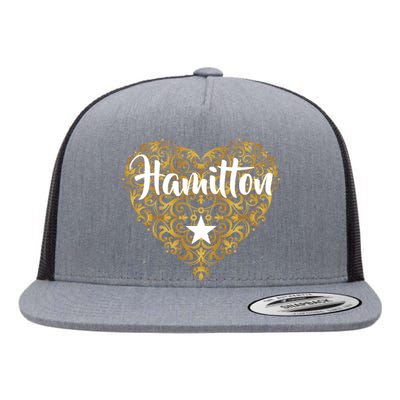 A. Hamilton Golden Heart Flat Bill Trucker Hat