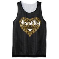 A. Hamilton Golden Heart Mesh Reversible Basketball Jersey Tank