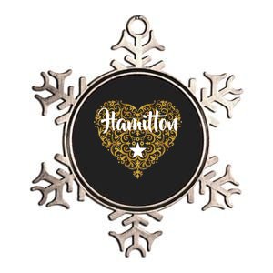 A. Hamilton Golden Heart Metallic Star Ornament