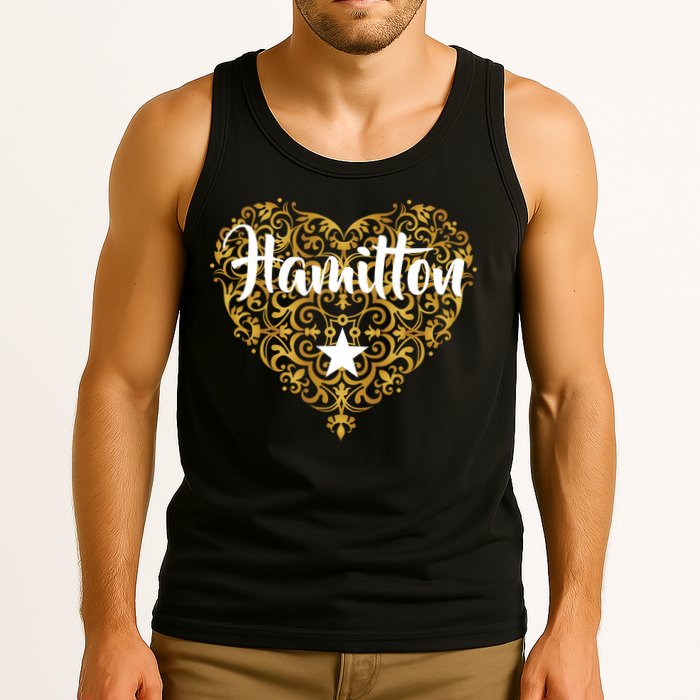 A. Hamilton Golden Heart Tank Top