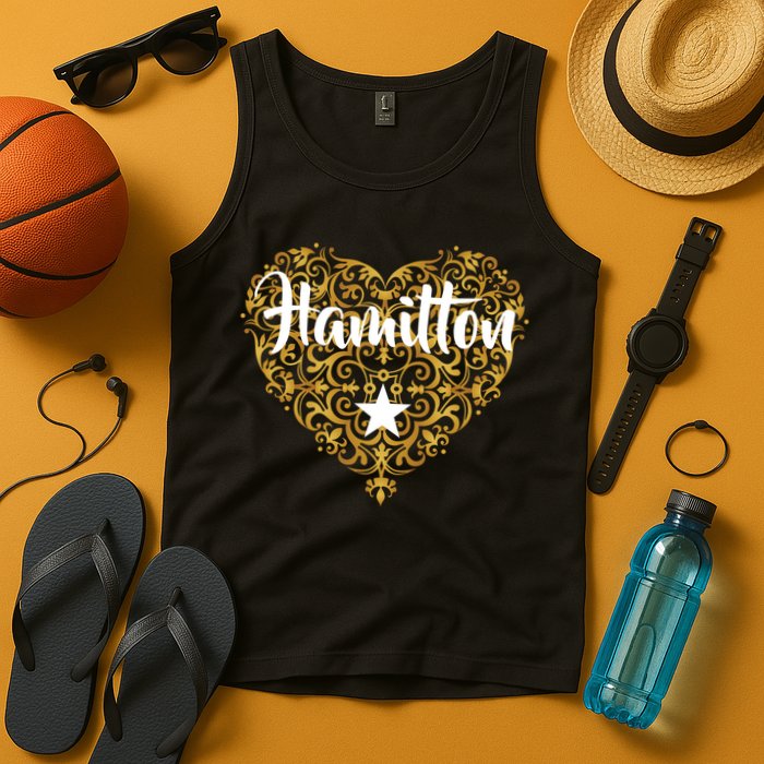 A. Hamilton Golden Heart Tank Top