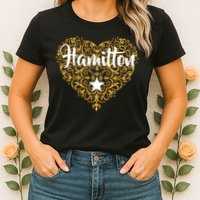 A. Hamilton Golden Heart Womens T-Shirt