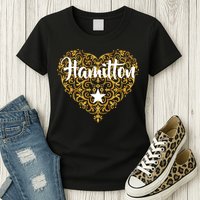 A. Hamilton Golden Heart Womens T-Shirt