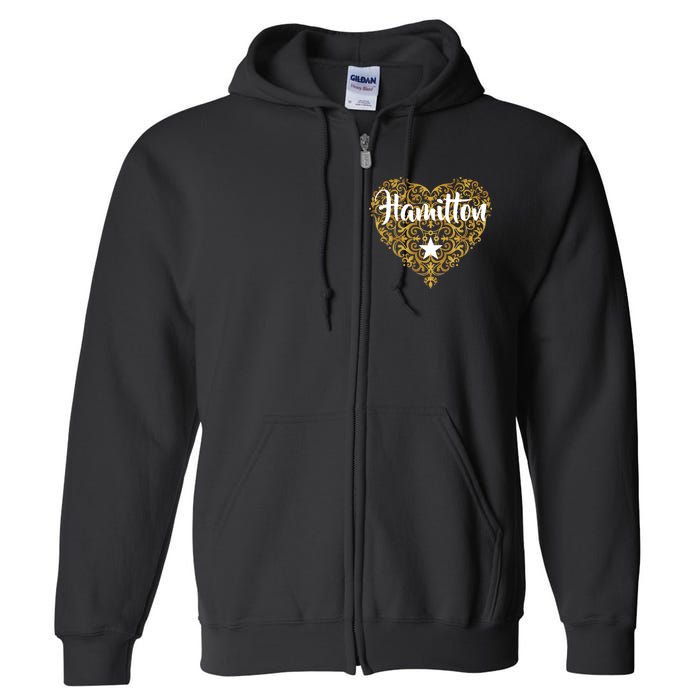 A. Hamilton Golden Heart Full Zip Hoodie