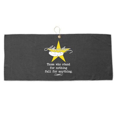 A. Hamilton Those Who Stand For Nothing Fall For Anything Large Microfiber Waffle Golf Towel
