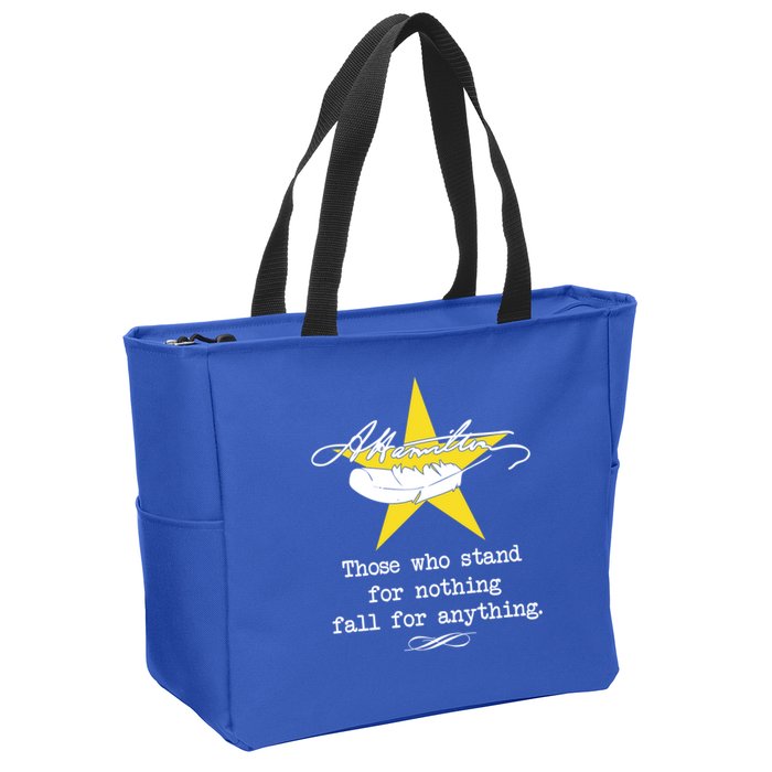 A. Hamilton Those Who Stand For Nothing Fall For Anything Zip Tote Bag