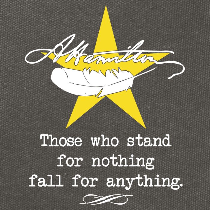 A. Hamilton Those Who Stand For Nothing Fall For Anything Cotton Canvas Backpack