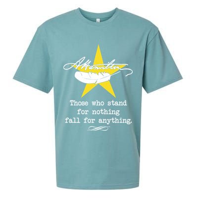 A. Hamilton Those Who Stand For Nothing Fall For Anything Sueded Cloud Jersey T-Shirt