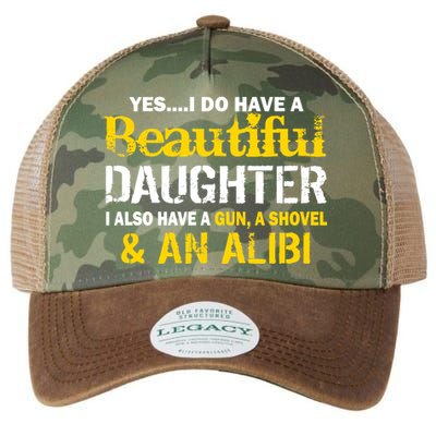 A Beautiful Daughter Also Have A Gun Shovel Alibi Legacy Tie Dye Trucker Hat