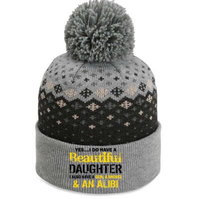 A Beautiful Daughter Also Have A Gun Shovel Alibi The Baniff Cuffed Pom Beanie