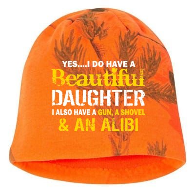 A Beautiful Daughter Also Have A Gun Shovel Alibi Kati - Camo Knit Beanie