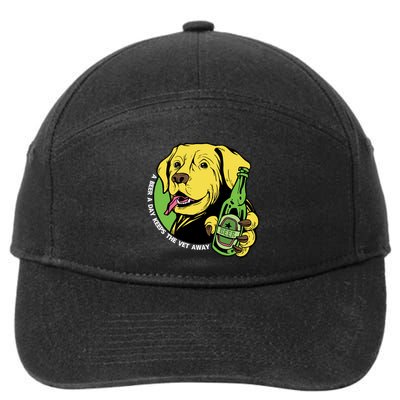 A Beer A Day Keeps The Vet Away Dog 7-Panel Snapback Hat