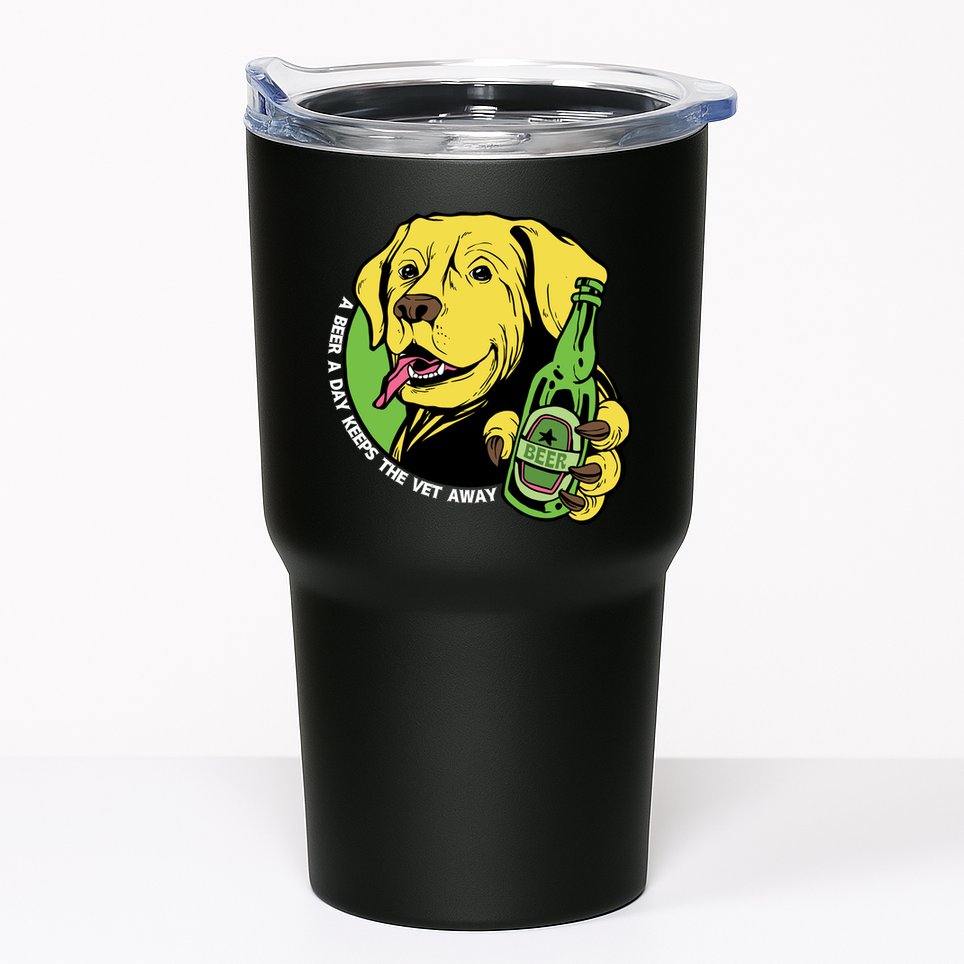 A Beer A Day Keeps The Vet Away Dog Tumbler