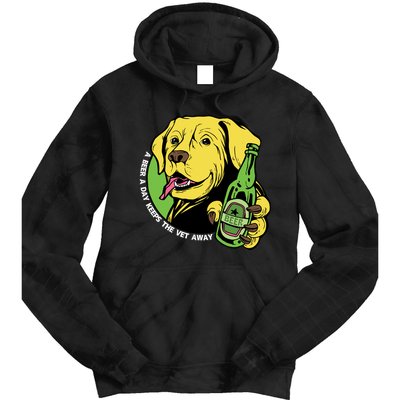 A Beer A Day Keeps The Vet Away Dog Tie Dye Hoodie