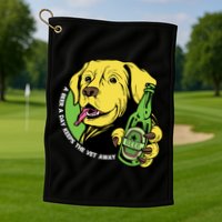 A Beer A Day Keeps The Vet Away Dog Golf Towel