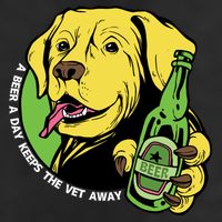 A Beer A Day Keeps The Vet Away Dog Golf Towel