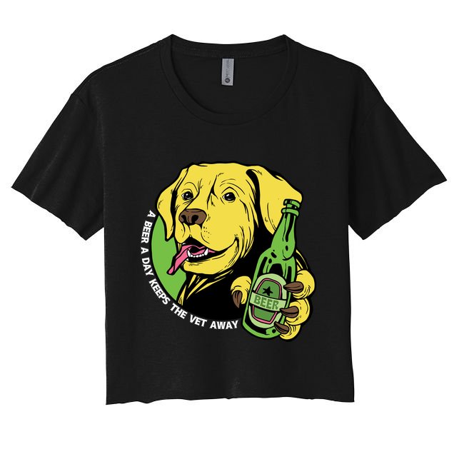 A Beer A Day Keeps The Vet Away Dog Crop Top