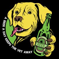 A Beer A Day Keeps The Vet Away Dog Cropped Pullover Crew