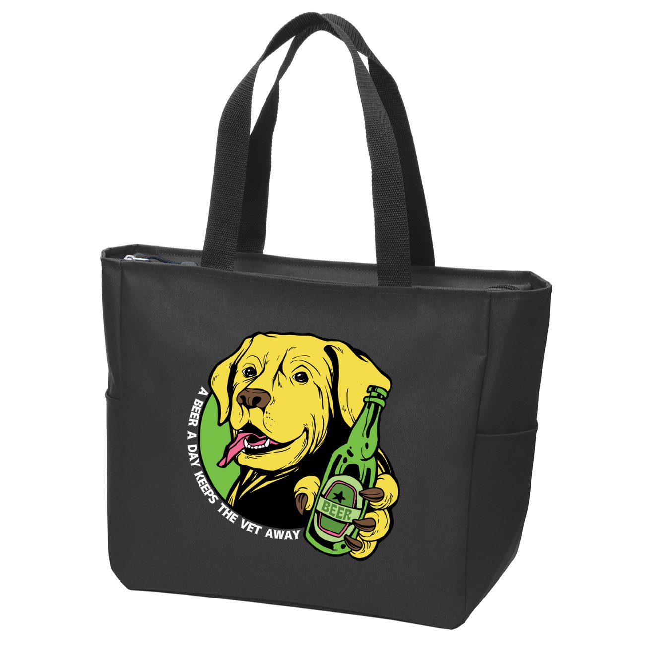 A Beer A Day Keeps The Vet Away Dog Zip Tote Bag