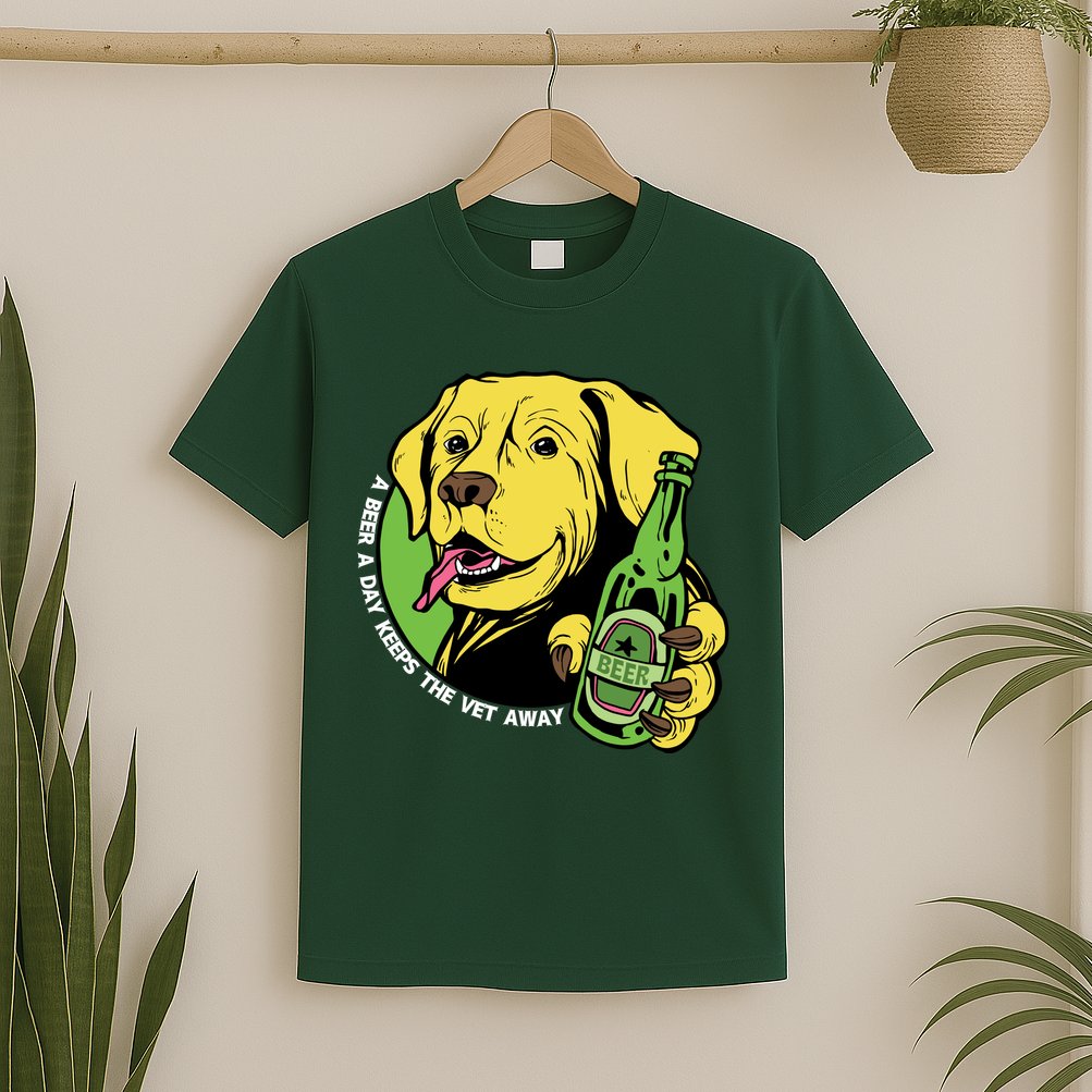 A Beer A Day Keeps The Vet Away Dog T-Shirt