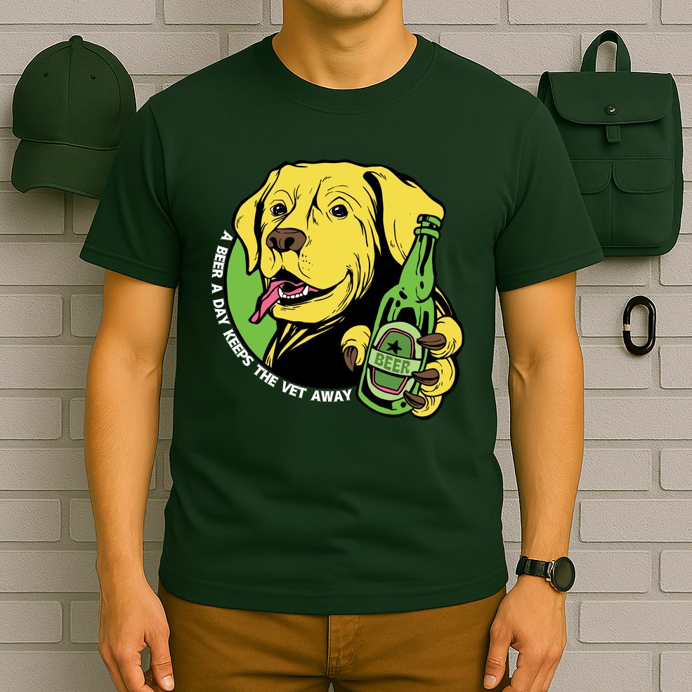 A Beer A Day Keeps The Vet Away Dog T-Shirt