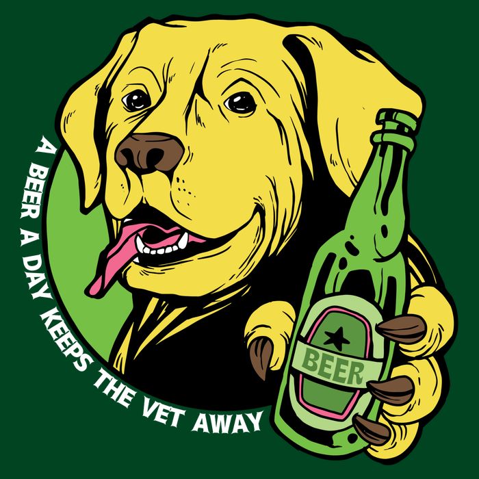 A Beer A Day Keeps The Vet Away Dog Womens T-Shirt