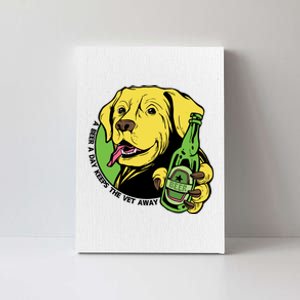 A Beer A Day Keeps The Vet Away Dog Canvas