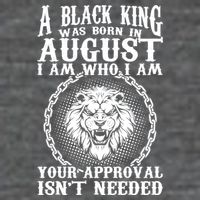 A Black King Was Born In August Birthday Lion Tall T-Shirt