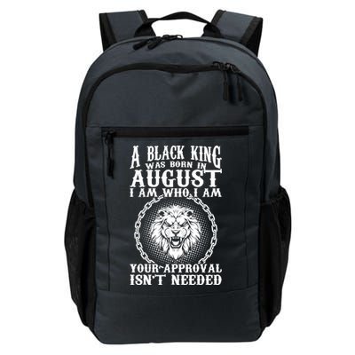 A Black King Was Born In August Birthday Lion Backpack
