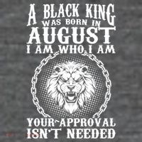 A Black King Was Born In August Birthday Lion Button