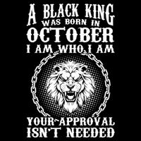 A Black King Was Born In October Birthday Lion Cooling Performance Crew T-Shirt