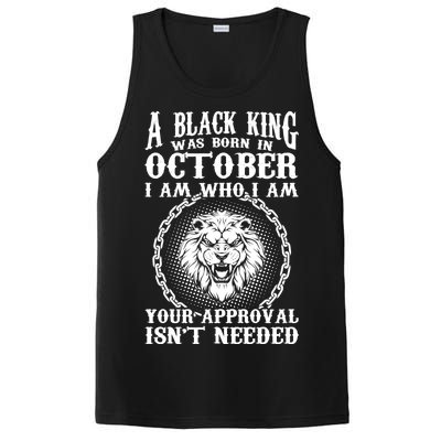 A Black King Was Born In October Birthday Lion PosiCharge Competitor Tank