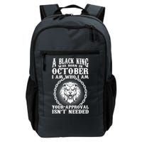 A Black King Was Born In October Birthday Lion Backpack