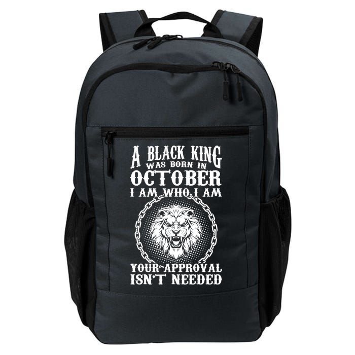 A Black King Was Born In October Birthday Lion Backpack