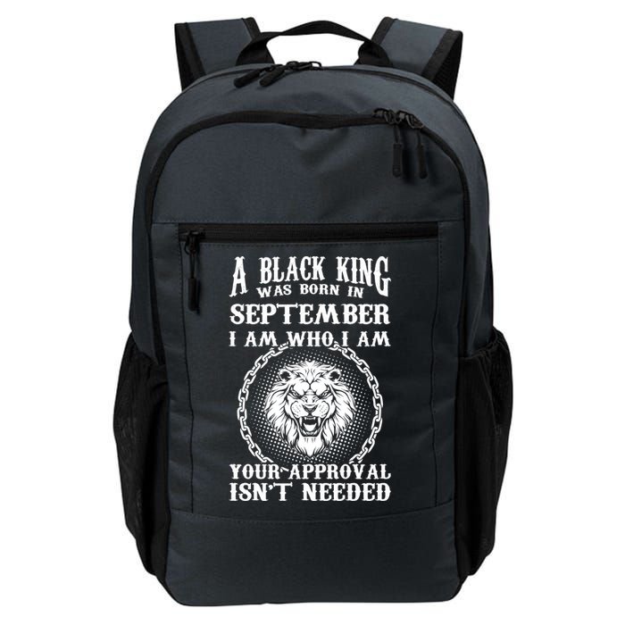A Black King Was Born In September Birthday Lion Backpack