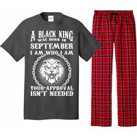 A Black King Was Born In September Birthday Lion Pajama Set