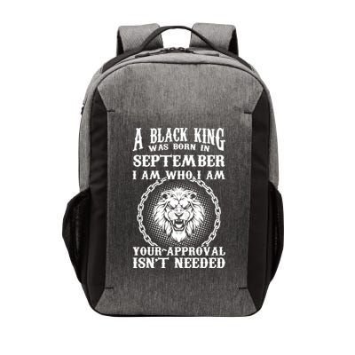 A Black King Was Born In September Birthday Lion Vector Backpack