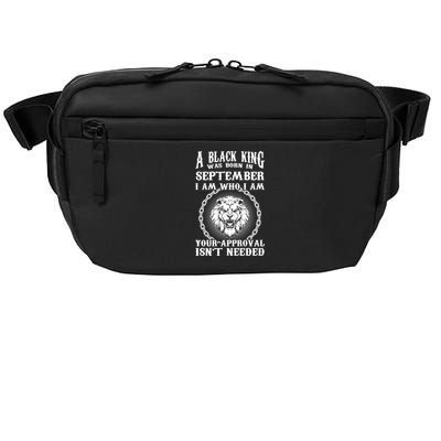 A Black King Was Born In September Birthday Lion Crossbody Pack