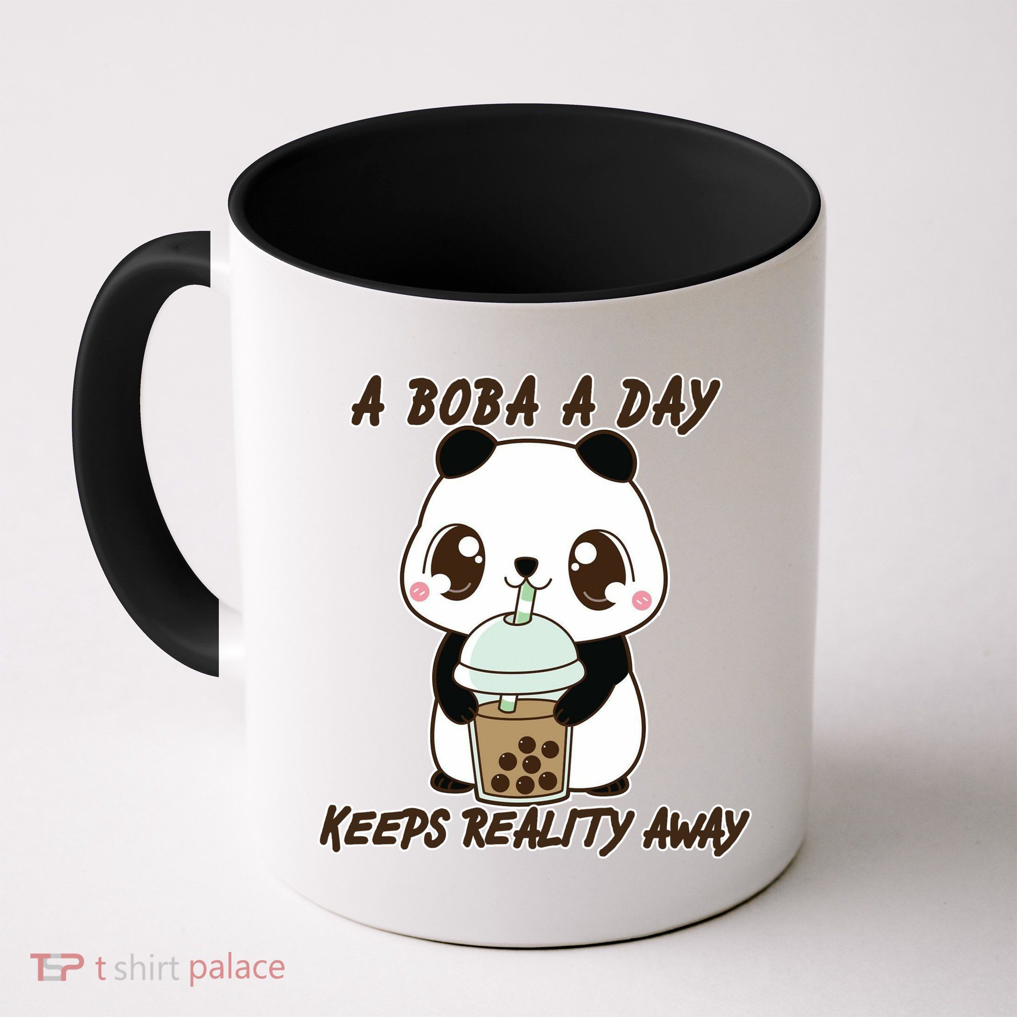 A Boba A Day Keeps The Reality Away Cute Panda Mug