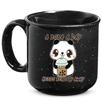 A Boba A Day Keeps The Reality Away Cute Panda 15oz Campfire Ceramic Mug