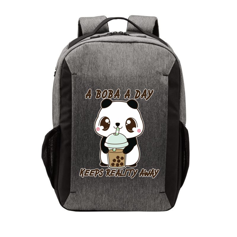A Boba A Day Keeps The Reality Away Cute Panda Vector Backpack