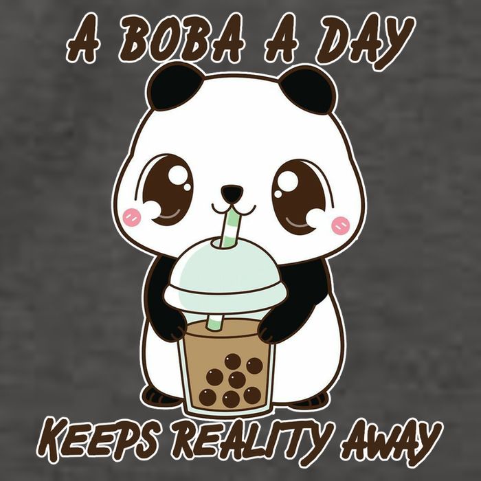A Boba A Day Keeps The Reality Away Cute Panda Vector Backpack