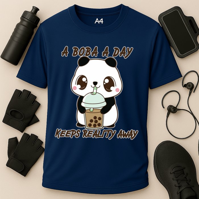 A Boba A Day Keeps The Reality Away Cute Panda Performance Shirt