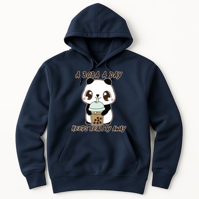 A Boba A Day Keeps The Reality Away Cute Panda Hoodie